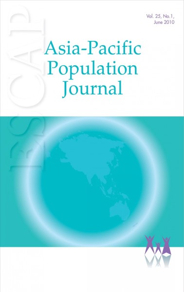 Asia-Pacific population journal. Vol. 25, no. 1, June 2010.